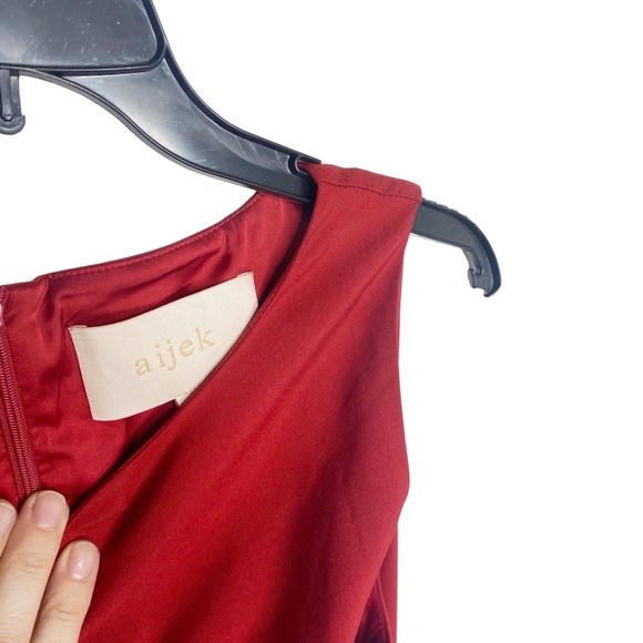 AIJEK red cocktail dress size 4 EUC - Picture 5 of 6